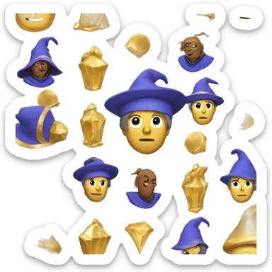 a gold mage sticker