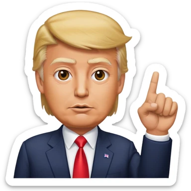 Donald trump pointing up sticker