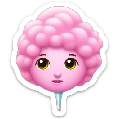 cotton candy pink sticker