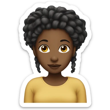 Black girl with locs  sticker
