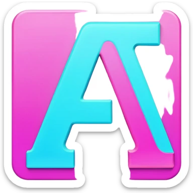 The letter A is designed in the Vape style (Vape theme) with dimensions of 512 by 512 sticker