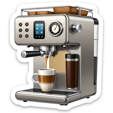 Coffe brewing machine sticker