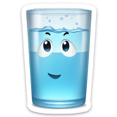 glass of water sticker