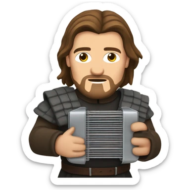 Eddard Stark holding a heating radiator in his hands sticker