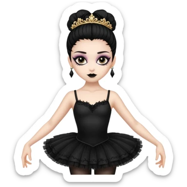 A pretty and beautiful gothic ballet emoji sticker