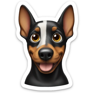 wiener dog with Batman mask sticker