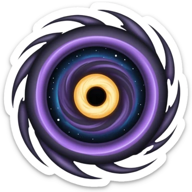 black hole with swirling effect sticker