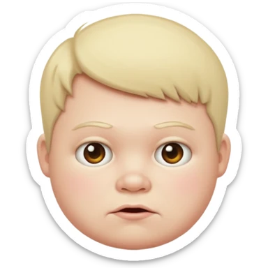 short fat ugly kid sticker