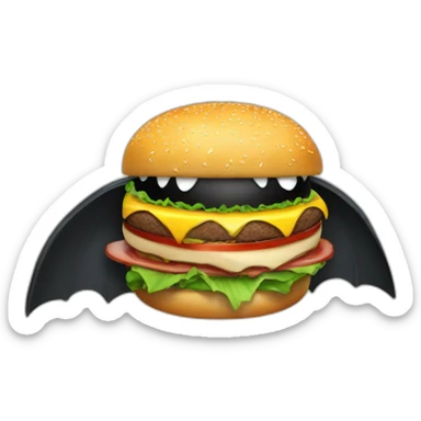Batman mange un hamburger sticker