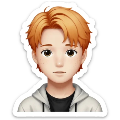 Felix from Stray Kids, K-pop idol with freckles sticker