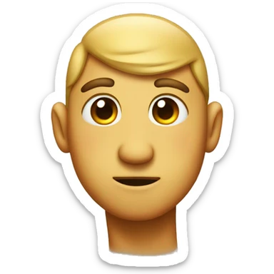 Shy Emoji with Bow on left top of his Head  sticker