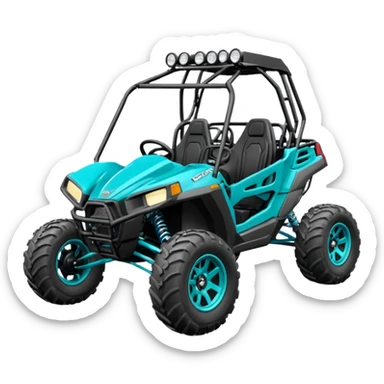 Polaris torqouise buggy atv  sticker