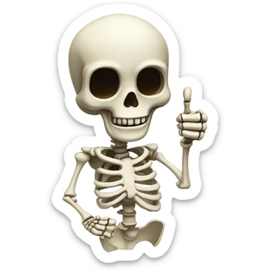 skeleton thumbs up sticker