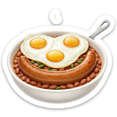English Breakfast: Sausage and beans bowl















 sticker