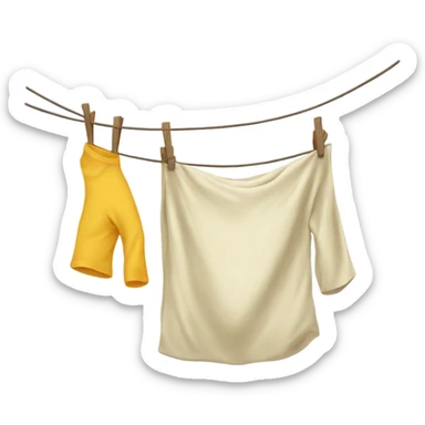 Hanging laundry sticker