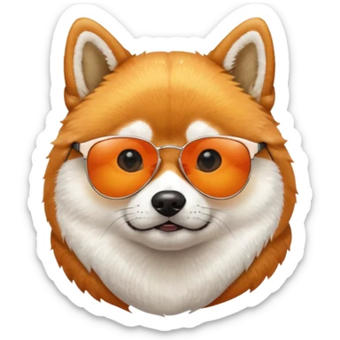 Shiba Inu with sunglasses sticker