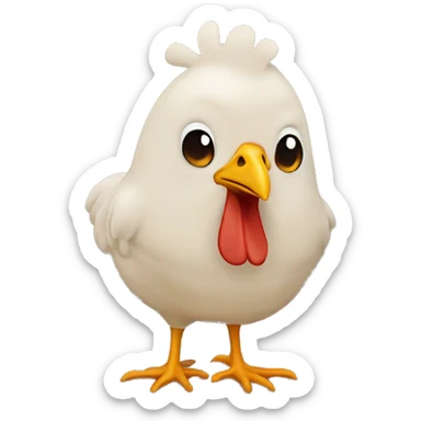 Chicken butt sticker