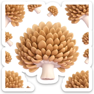 maitake hen of the woods mushroom cluster sticker