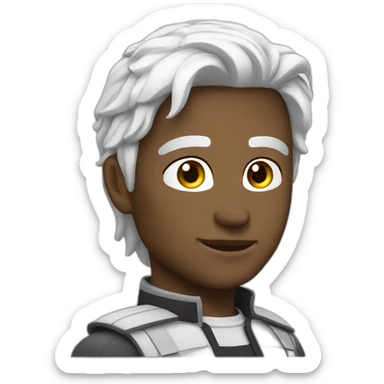 super cool hero white sticker