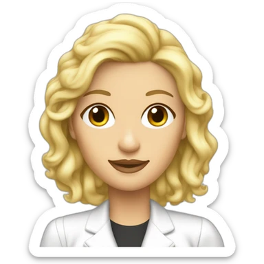 concorde blond woman synthesizer sticker