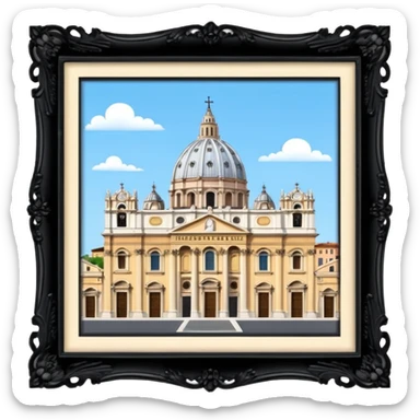 saint peter's church rome no frame sticker