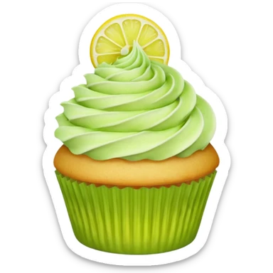 Lemon & lime cupcake  sticker