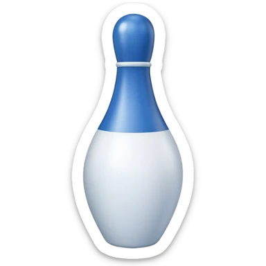 Blue bowling pin sticker