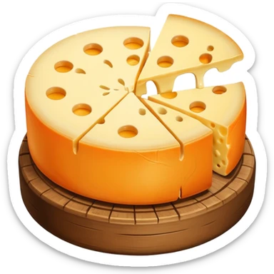 Four à raclette aoc valais demi-meule de fromage sticker