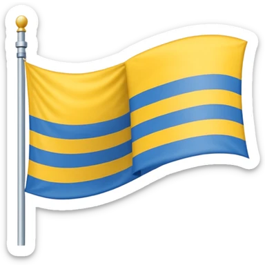 Flagge, gelb blau gestreift, horizontal  sticker