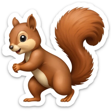 Squirrel running amok sticker