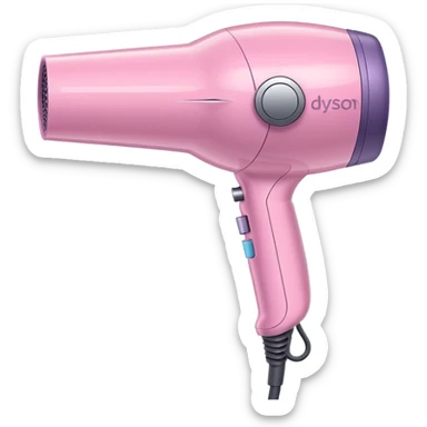 pastel pink Dyson hair dryer sticker