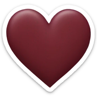 Maroon color heart emoji sticker