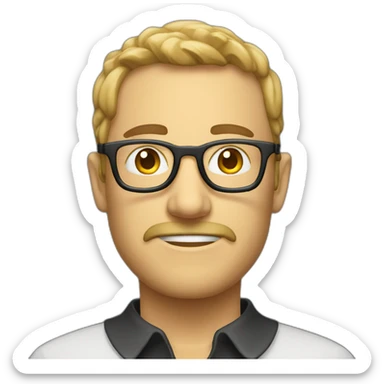 Create a youhng knowledgeable geek sticker