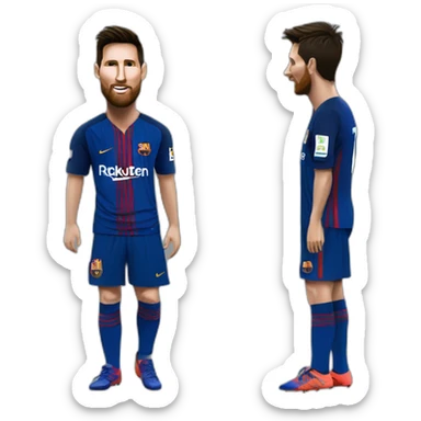 Messi qui embrasse Ronaldo sticker