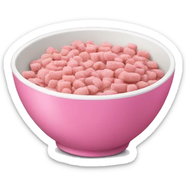 pink cereal bowl sticker