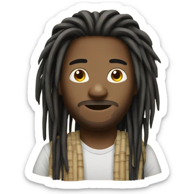 guy with reed dreads sticker