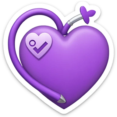 checklist purple heart emoji sticker