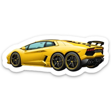 Make me a copy and pater lamogini omoji from a side veiw sticker