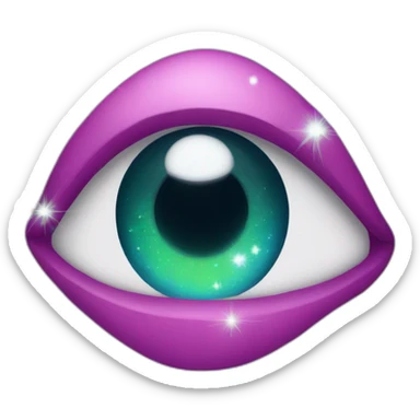 emoji with sparkles in the eyes sticker