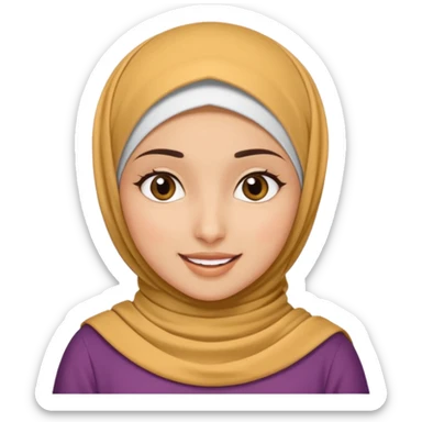 Hijabi girl toptop pask sticker