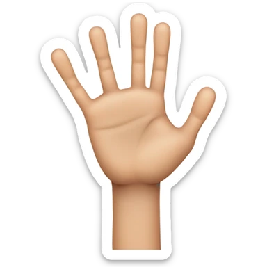 A Hand with 31/2 fingers and the thumb  sticker