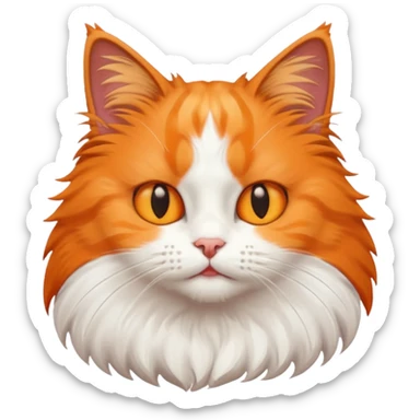 A cat letting out a big meow sticker