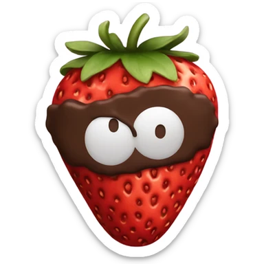 Chocolate covered strawberry  sticker