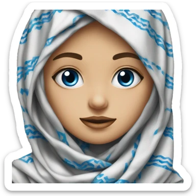 Girl Keffiyeh blue eyes sticker