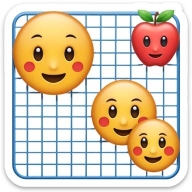 overlapping images, one realistic and one digital grid sticker