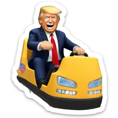 Donald trump on a roller coaster sticker
