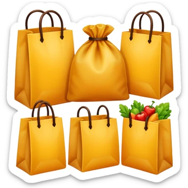 what abot bags with like a food ite in front sticker
