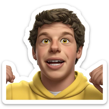 boy in yellow hoodie meme sticker