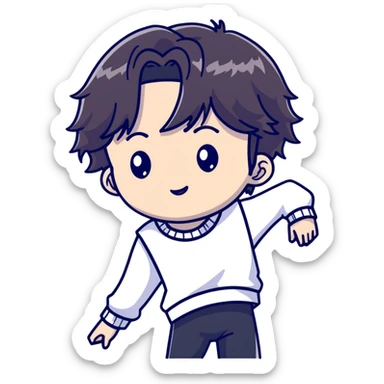 Hyunjin from Stray Kids, dancer with long hair sticker