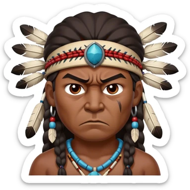 angry native american sticker